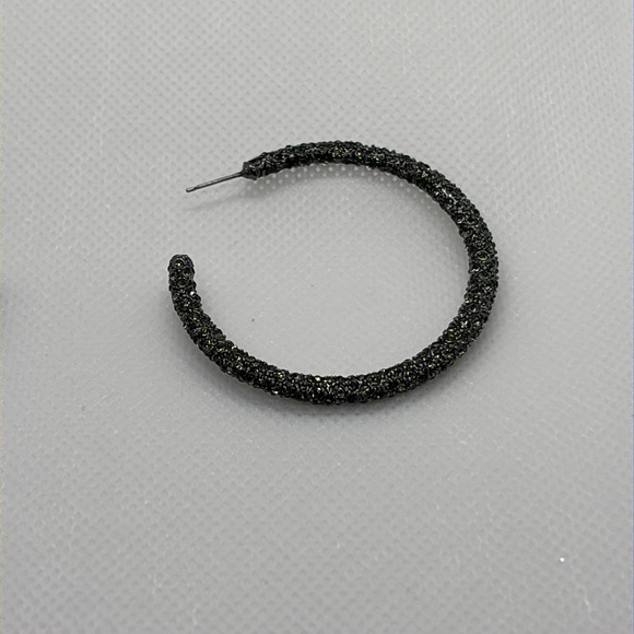 Bcbg sparkly black hoops - Picture 3 of 10